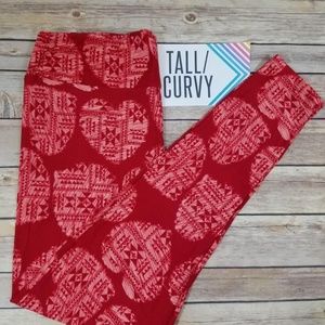 Lularoe Valentine’s Leggings Hearts TC